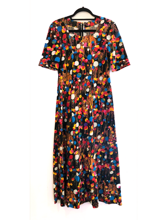 70s Spotted Maxi Dress