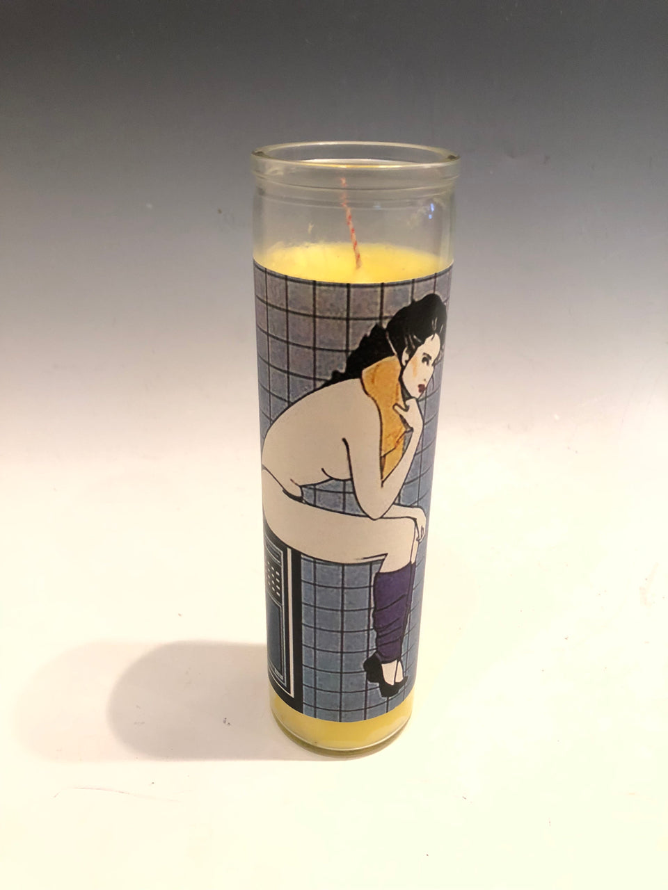 Leg-Warmer TV Girl (Patrick Nagel) Prayer Candle