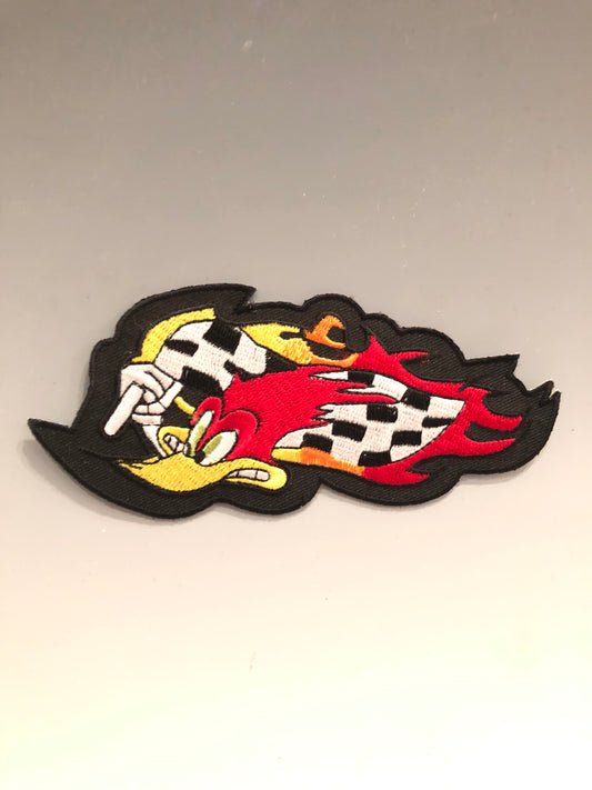 Woody Woodpecker Racing Iron-On Patch