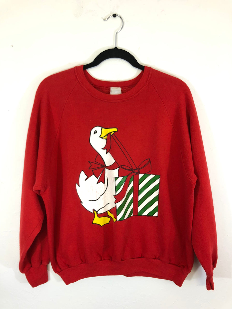 Goose with Present Holiday Sweatshirt