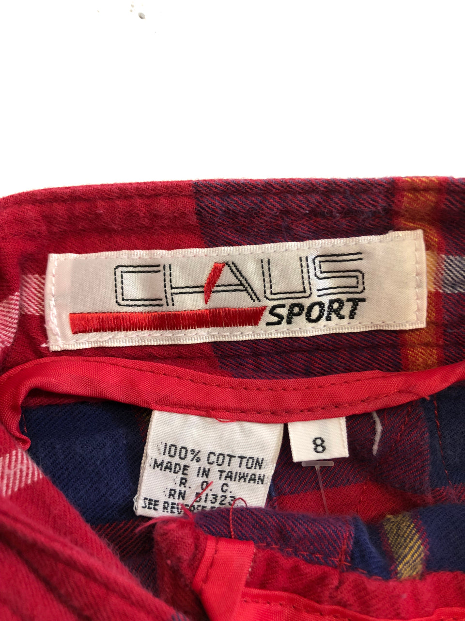Chaus Sport Plaid Wrap Skirt