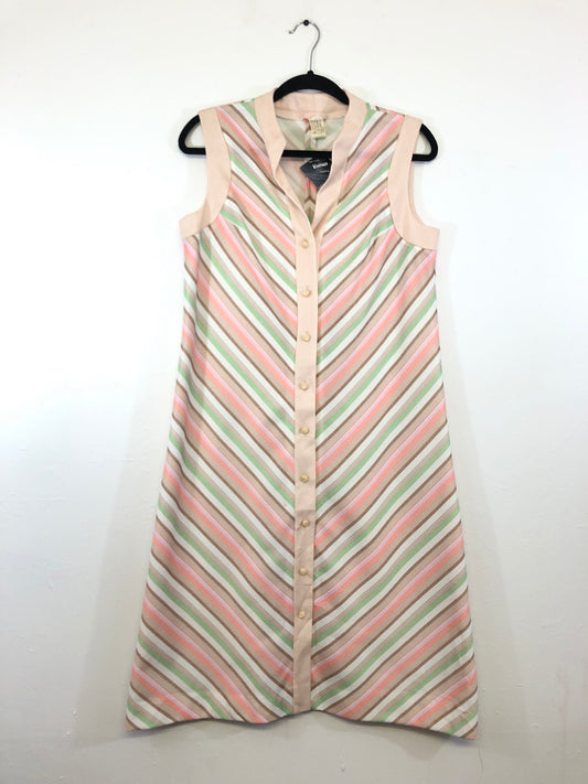 Striped Polyester 70s Dress
