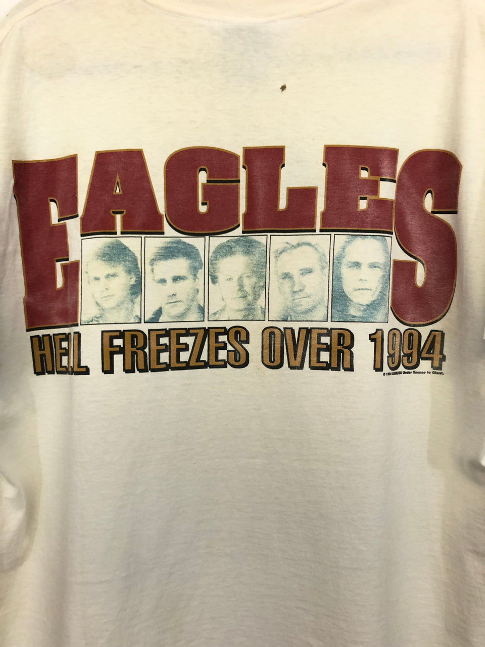 Vintage Eagles Hell Freezes Over World Tour 1994 T-Shirt. Large