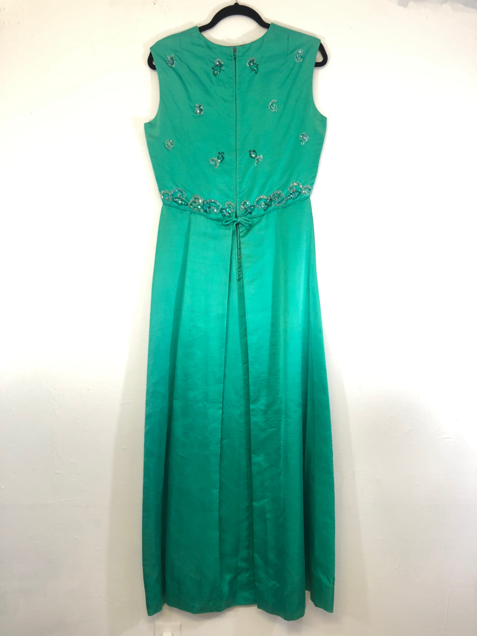 60s Emerald Bejeweled Dress