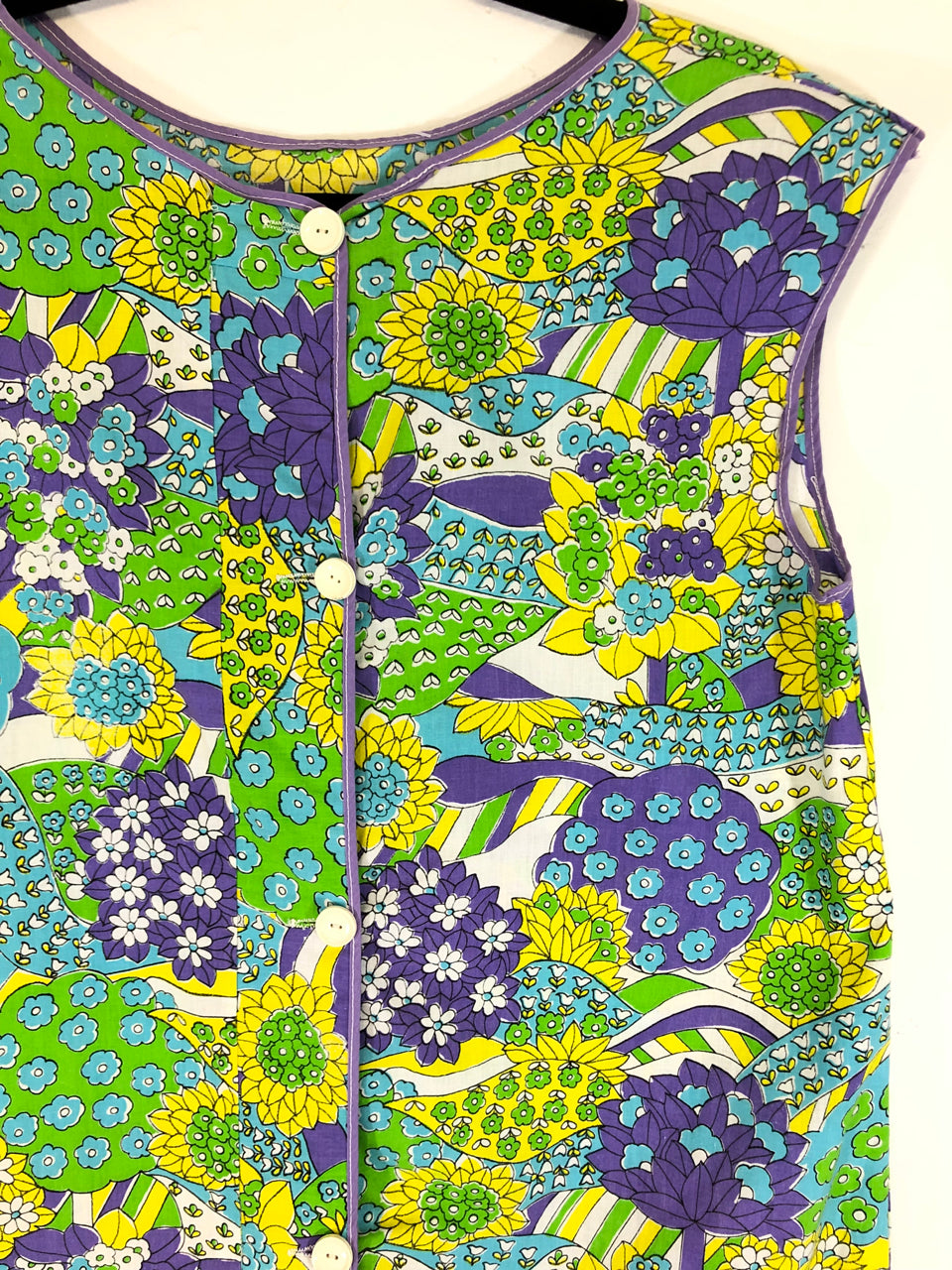70s Psychedelic Apron Top
