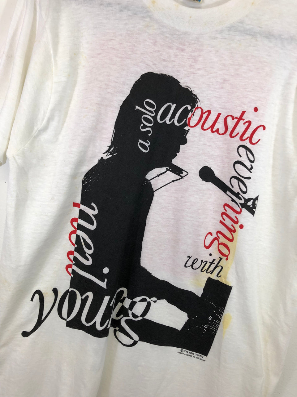 Neil Young A Solo Acoustic Evening Tour 1989 T-Shirt