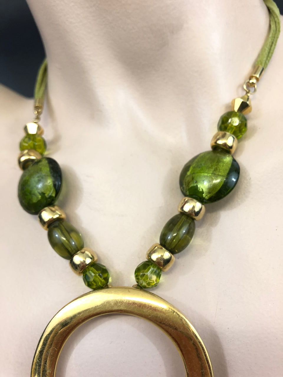 Gold and Green Necklace
