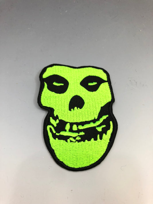 Misfits Green Skull Iron-On Patch